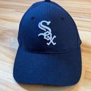 VTG White Sox Twins Enterprise fitted stretch Chicago MLB baseball cap, Youth OS